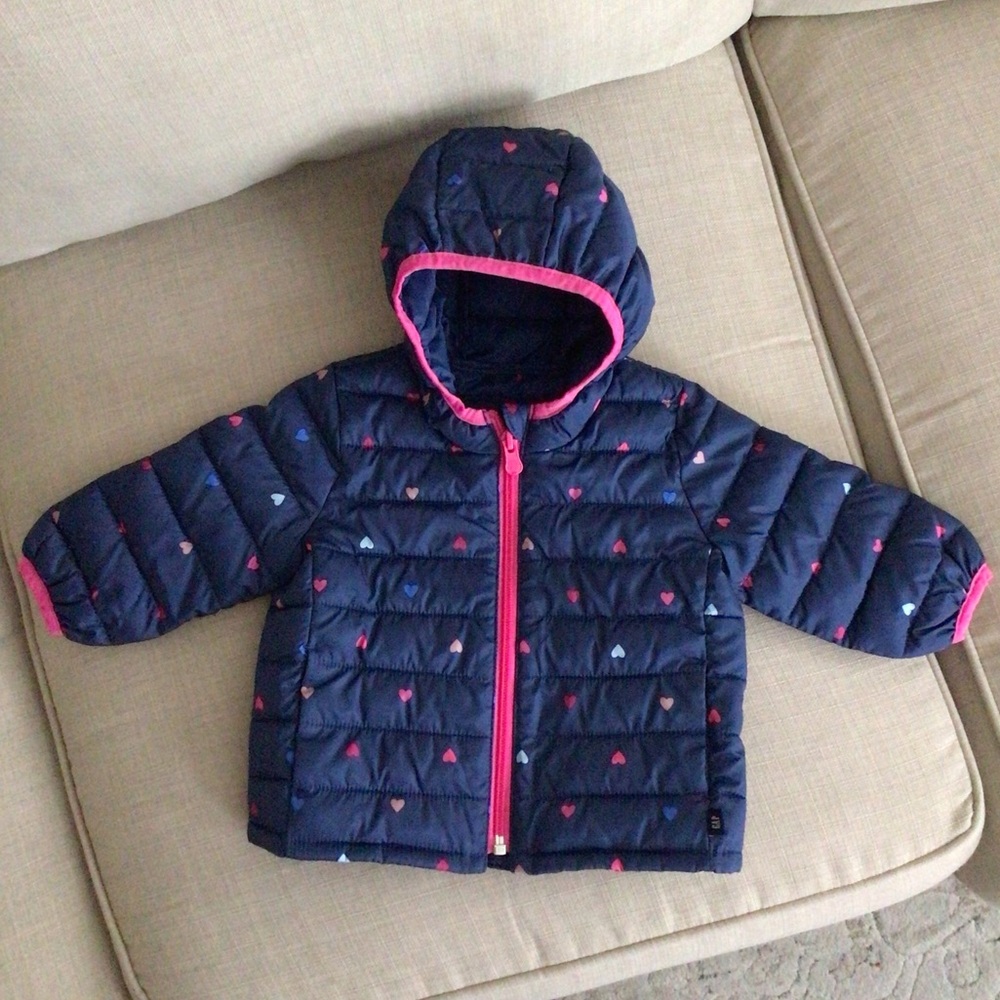 GAP Baby Navy Jacket with Hearts